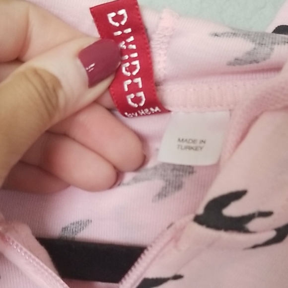 H&M size 12 Soft Girl Twee pink sparrow zip up jacket - Picture 3 of 6